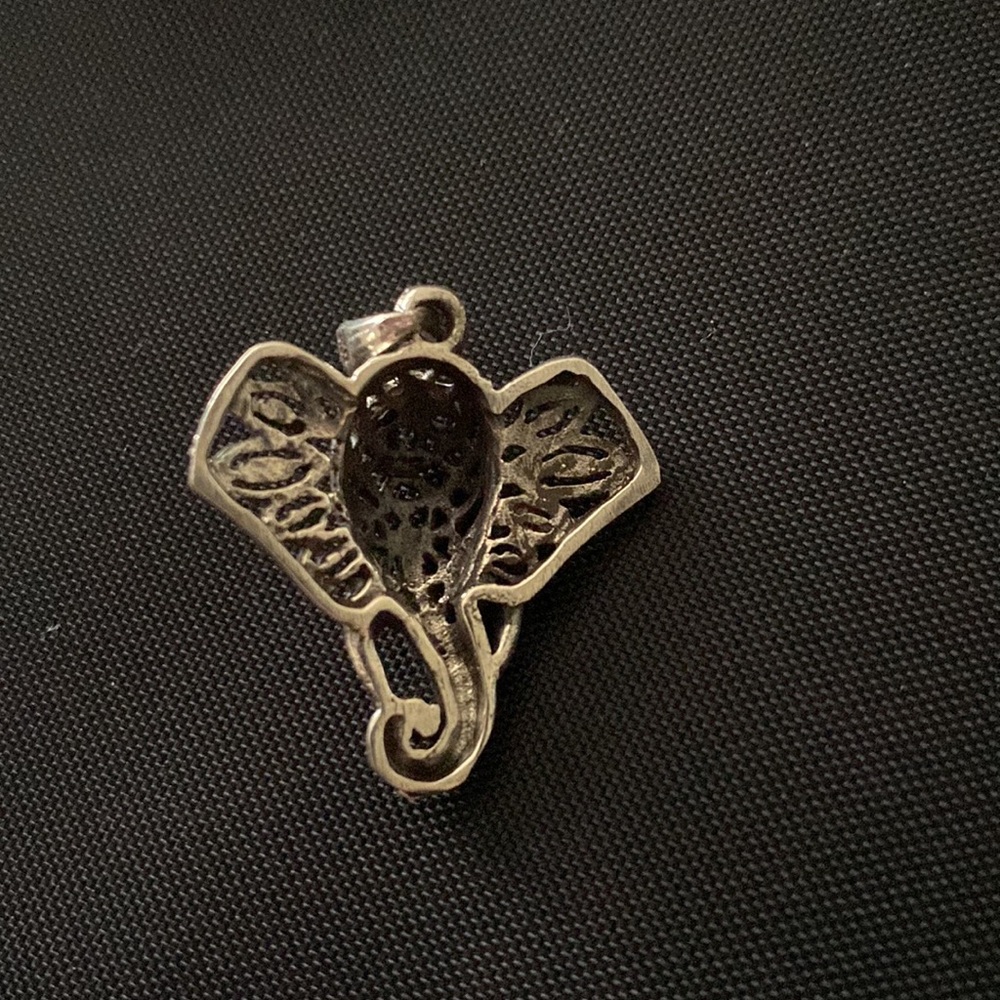 Elephant Sterling Silver Pendant - Picture 2 of 4